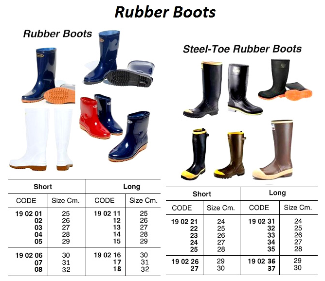190201-191103 BOOTS RUBBER CLOTH-LINING, SHORT