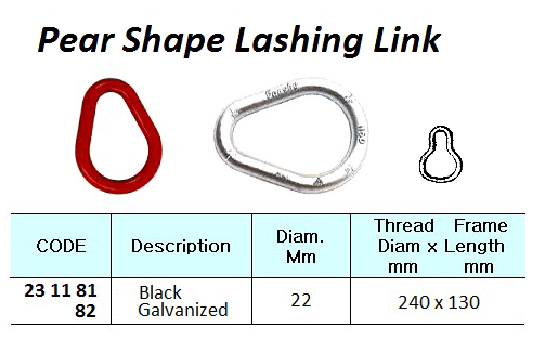 231181-231182 LINK LASHING PEAR-SHAPE